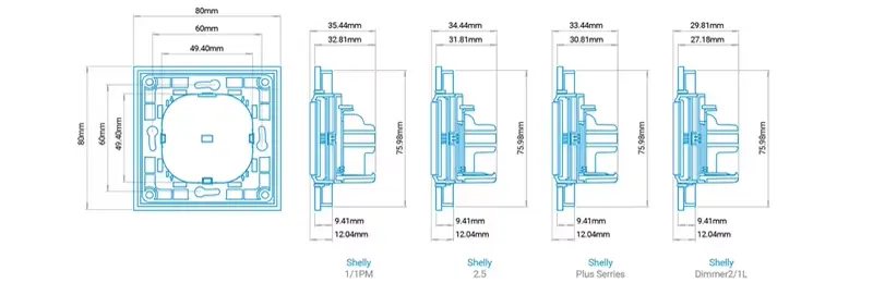 Le Shelly Wall Switch with 1 Button est un interrupteur intelligent au design moderne, permettant de contrôler vos appareils via Wi-Fi.
