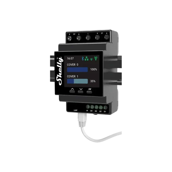 Le Shelly Pro Dual Cover / Shutter PM est un relais intelligent pour automatiser les volets et stores via Wi-Fi et LAN.