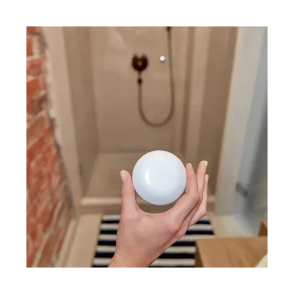 Le Shelly Flood est un détecteur de fuite d'eau intelligent qui vous alerte instantanément en cas de fuite grâce à sa connectivité Wi-Fi.