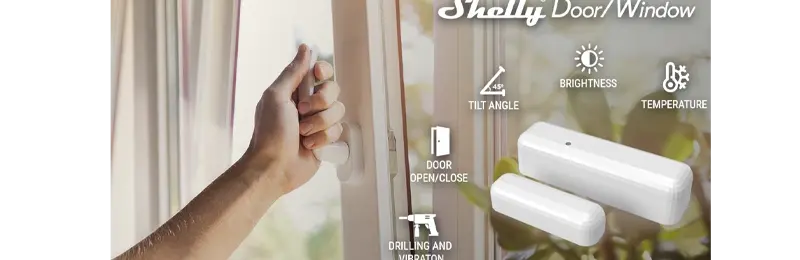 Le Shelly BLU Door/Window est un capteur intelligent sans fil qui surveille l'ouverture des portes et fenêtres, garantissant une sécurité optimale pour votre maison.