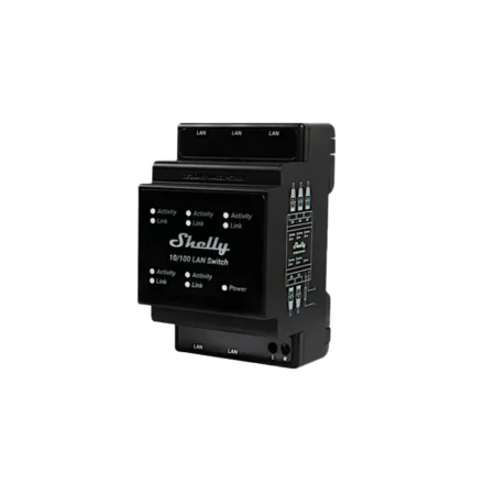 Le Shelly LAN Switch est un interrupteur intelligent permettant de contrôler vos appareils via le réseau local. Il offre une gestion efficace et une intégration domotique facile.