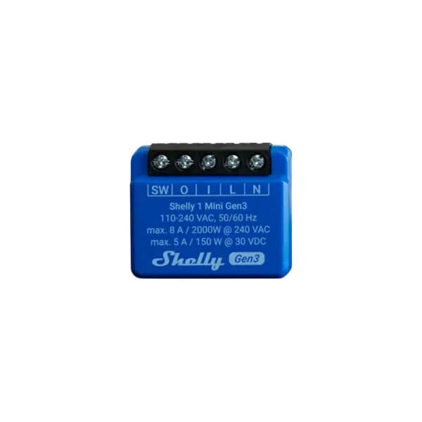 Le Shelly 1 Mini Gen3 212link est un interrupteur intelligent compact et puissant qui permet de contrôler les appareils électriques via une application mobile, tout en étant compatible avec divers assistants vocaux et systèmes domotiques.