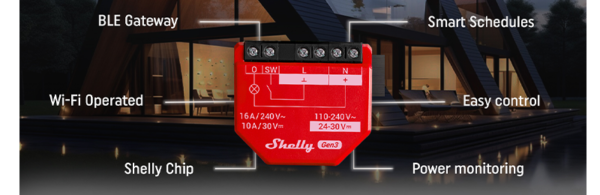 Le Shelly 1PM Gen3 est un module intelligent pour contrôler des appareils électriques à distance. Il mesure la consommation d’énergie en temps réel et permet d’automatiser les tâches via une connexion Wi-Fi.