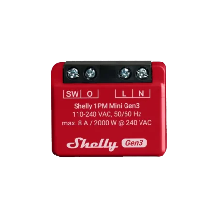 Le Shelly 1PM Mini Gen3 est un interrupteur intelligent compact conçu pour contrôler et surveiller des appareils électriques via Wi-Fi, tout en optimisant la gestion de l'énergie.