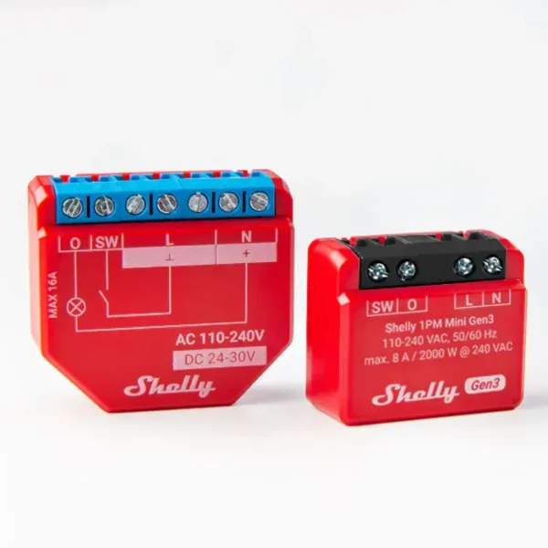 Le Shelly 1PM Mini Gen3 est un interrupteur intelligent compact conçu pour contrôler et surveiller des appareils électriques via Wi-Fi, tout en optimisant la gestion de l'énergie.
