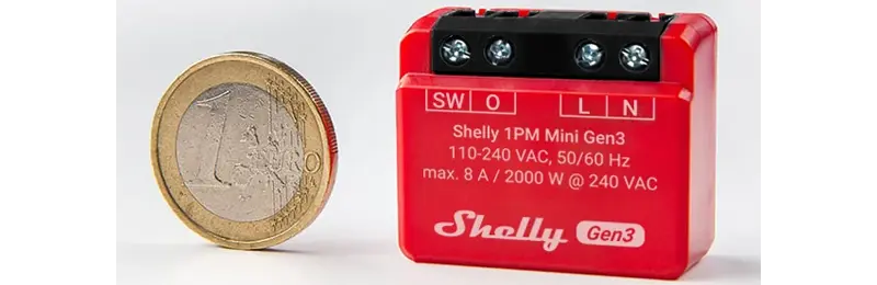 Le Shelly 1PM Mini Gen3 est un interrupteur intelligent compact conçu pour contrôler et surveiller des appareils électriques via Wi-Fi, tout en optimisant la gestion de l'énergie.