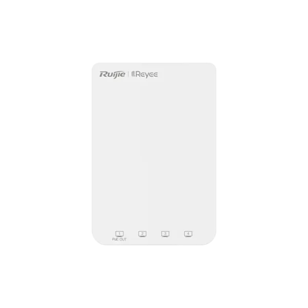 Le Point d'accès RG-RAP1200(P) Reyee Wi-Fi 5 1267 Mbps offre une connectivité rapide et stable avec un design mural compact. Il prend en charge le PoE pour une installation facile.