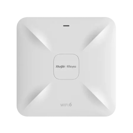 Le Point d'accès RG-RAP2260(G) Reyee est un appareil Wi-Fi 6 conçu pour offrir une connexion rapide et stable avec un débit pouvant atteindre 1775 Mbps. Idéal pour les entreprises et les espaces publics, il se fixe au plafond pour une couverture optimale et un design discret.