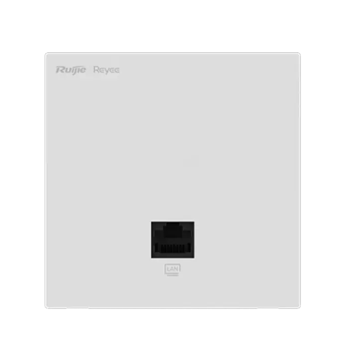 Le RG-RAP1261, Point d'accès à plaque murale ultra-mince Wi-Fi 6 AX3000 Reyee, offre une connectivité rapide et stable, idéale pour les environnements modernes et professionnels.