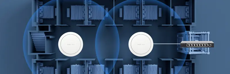 Point d’accès intérieur RG-RAP2266 Reyee – Wi-Fi 6 AX3000, montage au plafond