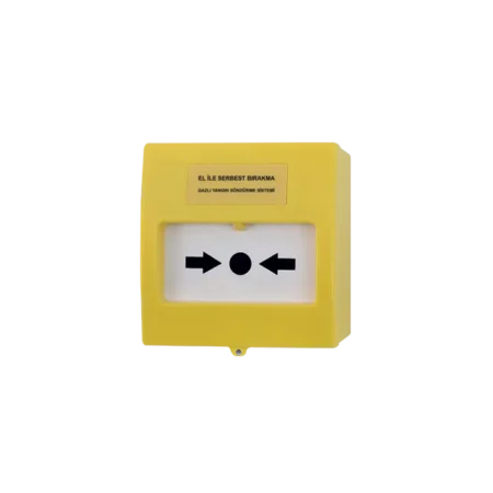 Le TFB-3165Y est un bouton manuel jaune conçu pour l’activation des systèmes de suppression d’incendie.