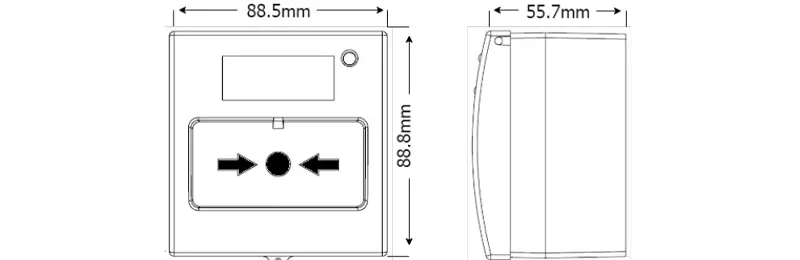 Le TFB-3165W est un point d'appel d'urgence blanc, facile à installer et fiable en cas d'urgence.