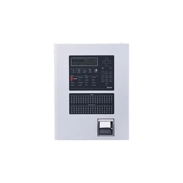 Le TFP-2134 est un panneau d'alarme incendie intelligent avec 4 boucles, 72 zones LED et imprimante thermique.