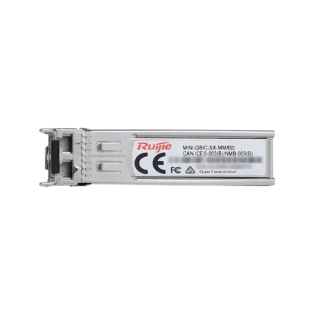 Module SFP MINI-GBIC-SX-MM850 à 850 nm pour liaisons fibre multimode jusqu’à 550 m, avec interface LC duplex.