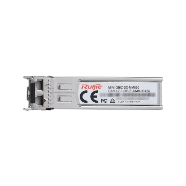 Module SFP MINI-GBIC-SX-MM850 à 850 nm pour liaisons fibre multimode jusqu’à 550 m, avec interface LC duplex.