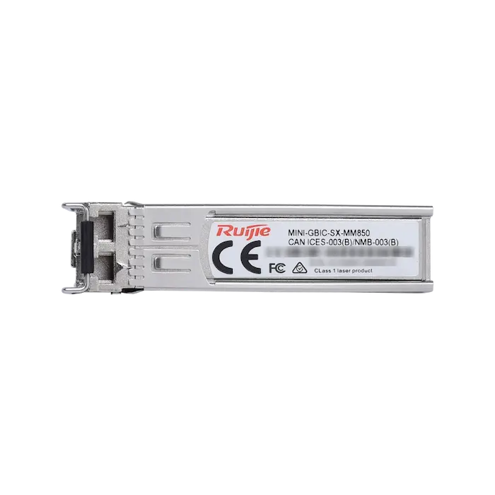 Module SFP MINI-GBIC-SX-MM850 à 850 nm pour liaisons fibre multimode jusqu’à 550 m, avec interface LC duplex.
