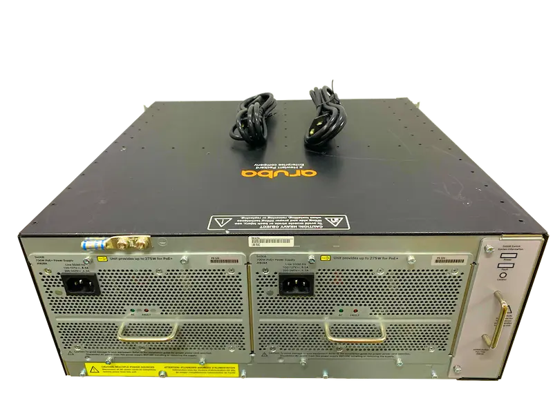 Commutateur HPE Aruba 5406R zl2 avec châssis modulaire, adapté aux réseaux d’entreprise à forte densité.
