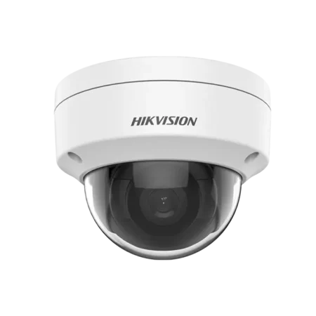 Caméra de vidéosurveillance IP DS-2CD1143G0-I dôme fixe 4MP avec infrarouge et boîtier métallique.