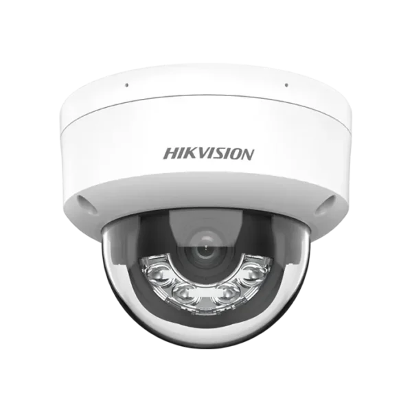 Caméra de surveillance dôme fixe 6 MP DS-2CD1163G2-LIU(F) avec audio intégré et vision nocturne hybride.