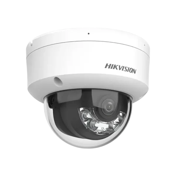 Caméra de surveillance dôme fixe 6 MP DS-2CD1163G2-LIU(F) avec audio intégré et vision nocturne hybride.