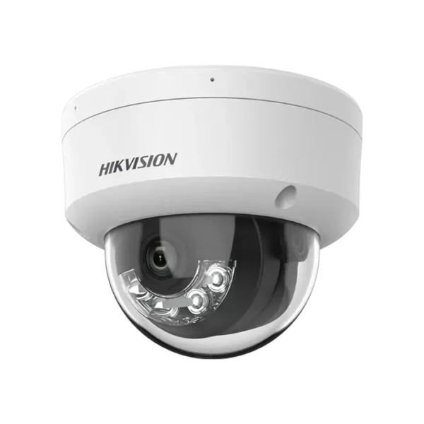 Caméra de surveillance dôme fixe 6 MP DS-2CD1163G2-LIU(F) avec audio intégré et vision nocturne hybride.