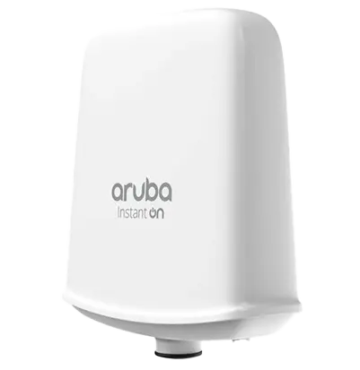 Image du point d’accès Aruba Instant On AP17 (RW), appareil Wi-Fi 5 conçu pour une couverture sans fil en extérieur avec boîtier résistant IP55.