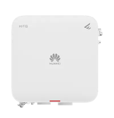 Image du Huawei AP761 Outdoor, point d’accès solide pour extérieur avec antennes directionnelles, connectivité PoE et fibre, conçu pour zones à haute densité.