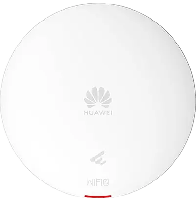Image du point d’accès Huawei AP362, appareil Wi‑Fi 6 intérieur compact avec antennes intelligentes et port PoE, conçu pour bureaux et environnements à haute densité.