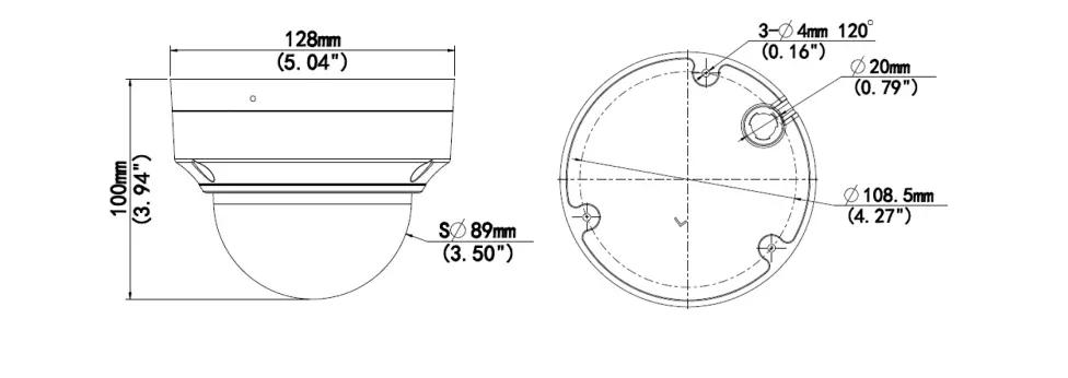 Caméra fixe 4 MP Uniview IPC3514LE‑ADF28K‑WP