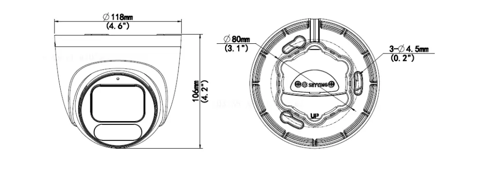 Caméra fixe 4 MP Uniview IPC3624LE‑ADF28K‑WP