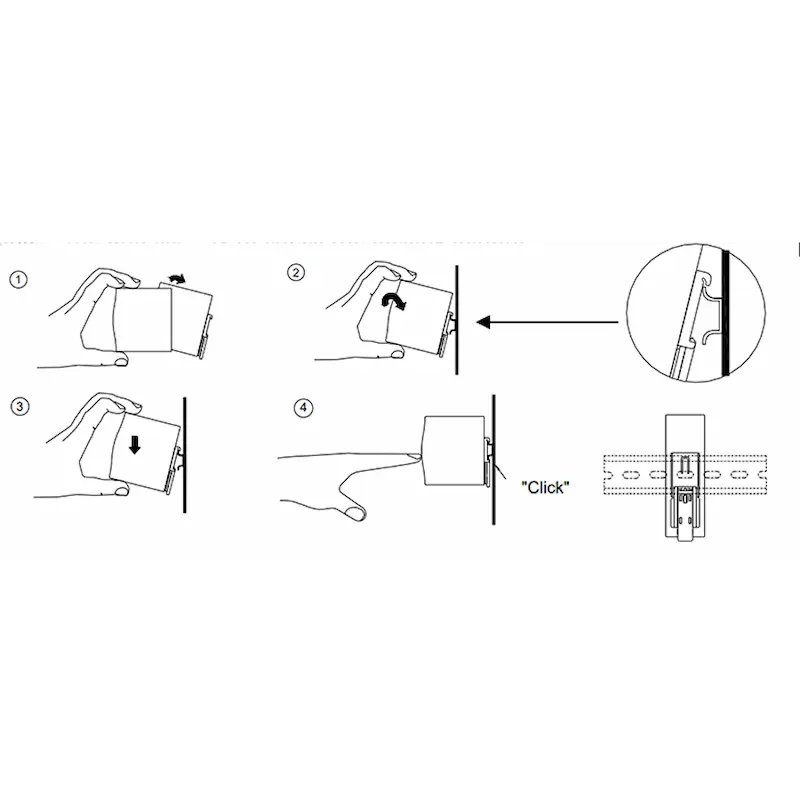 Alimentation industrielle 48 V 120 W Mean Well NDR-120-48 pour montage rail DIN.
