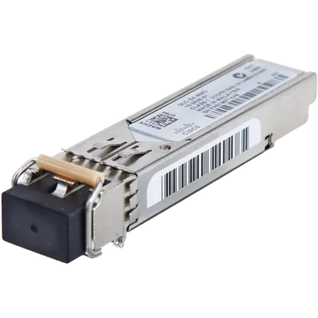 Module SFP Cisco GLC-SX-MMD 1000BASE-SX pour réseau Gigabit Ethernet sur fibre multimode jusqu’à 550 m.