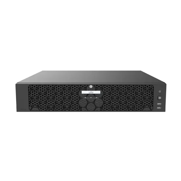 NVR508-E-R : enregistreur réseau 8/16 canaux avec IA, 4K, double baie HDD et alimentation PoE intégrée.