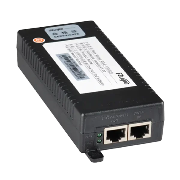 Injecteur PoE RG-E-130(GE), port Gigabit 30 W, alimentation fiable pour points d’accès, caméras IP et équipements PoE.
