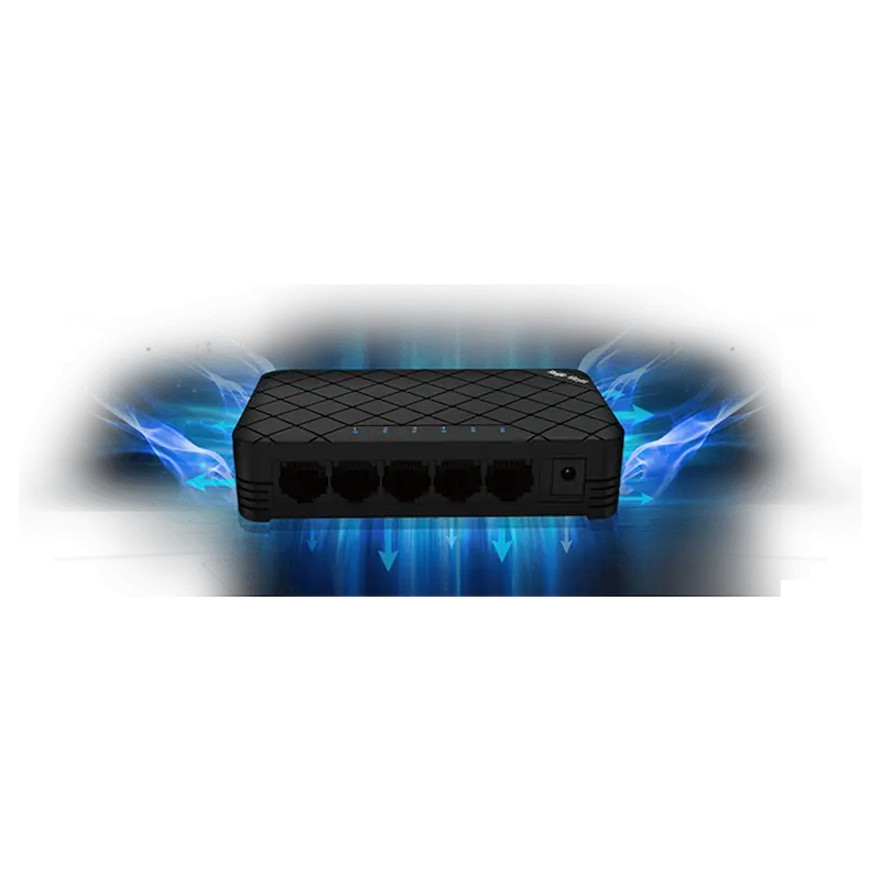 Switch non géré RG-ES05 5 ports Fast Ethernet compact et silencieux