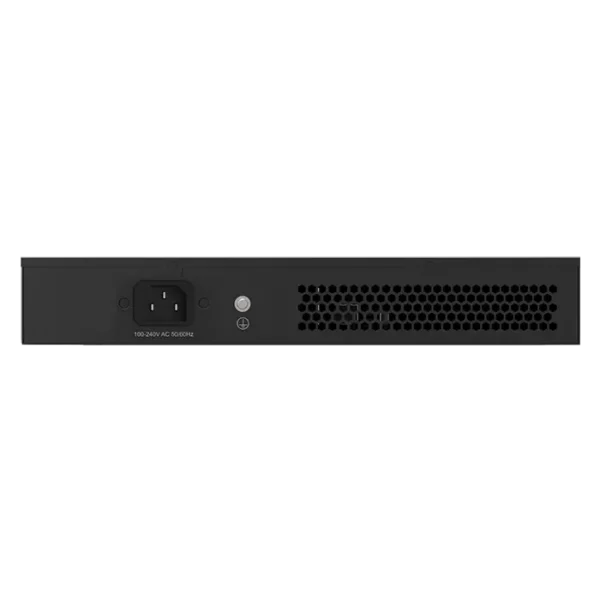 Image du switch RG‑ES110GDS‑P, 10 ports RJ‑45 Gigabit (8 PoE+), boîtier métal compact, fanless, kit mural, prêt à l’emploi.