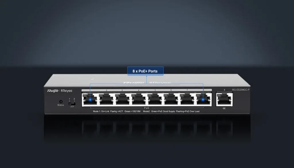 Switch PoE RG-ES210GC-LP