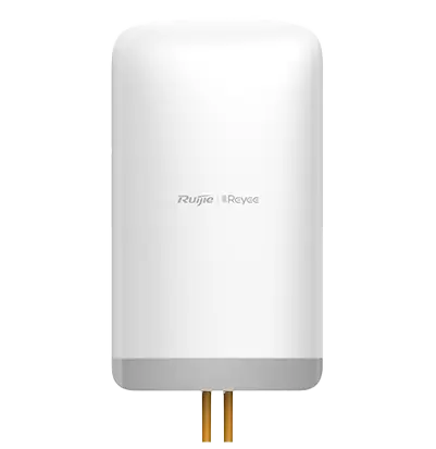Image du pont sans fil RG-EST350 V2, équipement extérieur 5 GHz Wi-Fi 802.11ac, boîtier robuste IP65 avec antennes intégrées pour connexion point-à-point.