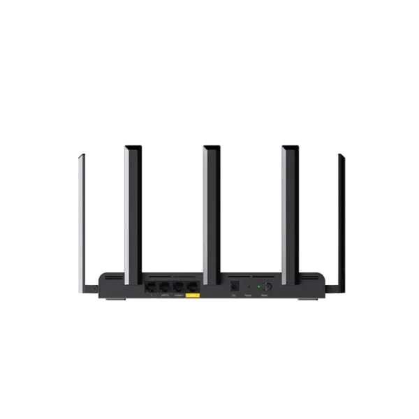 Vue du routeur Wi-Fi RG-EW3000GX PRO équipé de 4 antennes externes et de ports Gigabit, conçu pour offrir des performances Wi-Fi 6 haute vitesse.