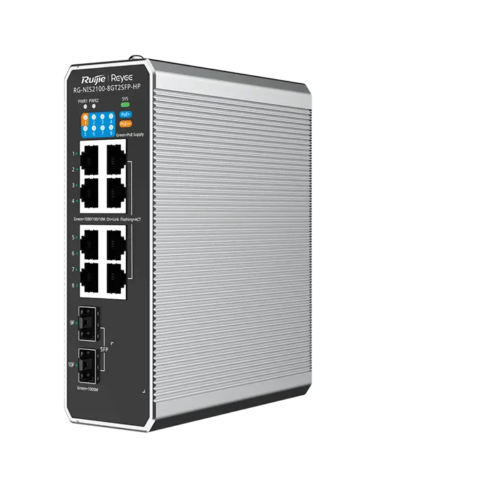 Switch industriel PoE+ RG‑NIS3100‑8GT4SFP‑HP