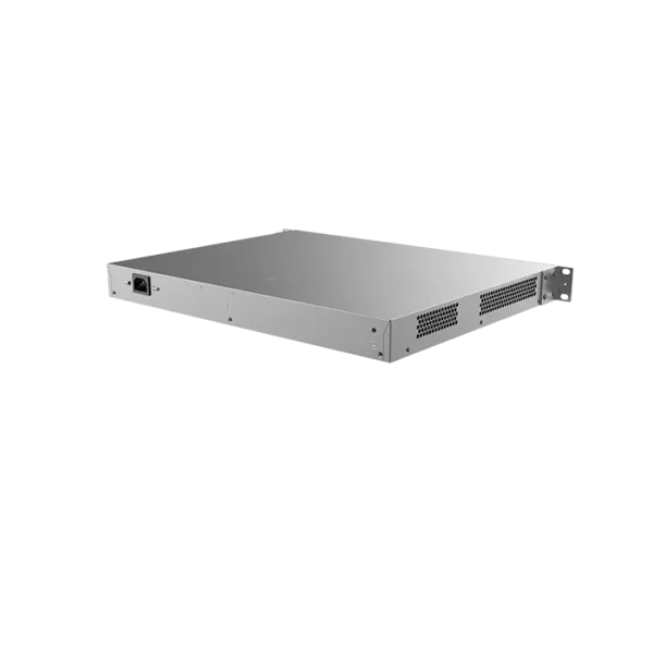 Image du switch RG‑NBS5100‑24GT4SFP‑P, boîtier rack 1 U, 24 ports Gigabit RJ‑45, 4 ports SFP, fanless, niveau 3 routing.