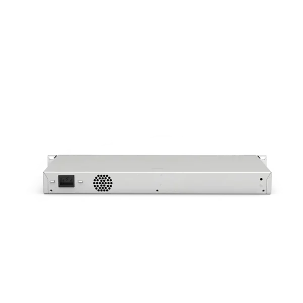 Image du switch RG‑NBS5200‑24GT4XS, boîtier rack 1 U 24 ports RJ‑45 Gigabit + 4 SFP+, design fanless, niveau 3.