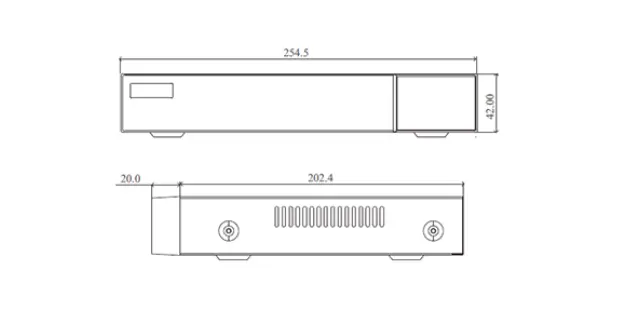 NVR PoE 4 canaux TVT TD-3004H1-4P-B1-B