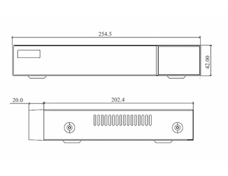 DVR HDCVI TD-3008H1-8P-B1-B à 8 canaux avec ports PoC intégrés, sortie HDMI et prise en charge des caméras jusqu'à 1080p.