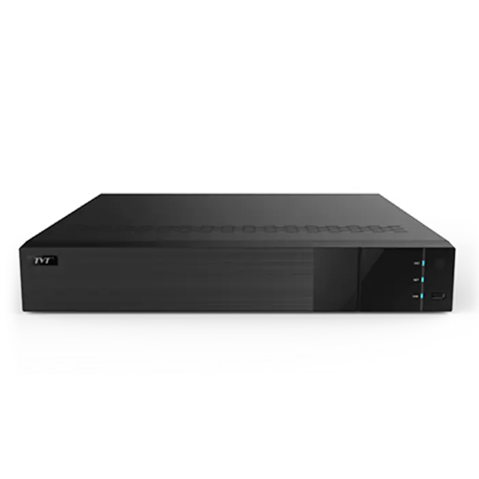 DVR TD-3116H2-16P-B2-B à 16 canaux avec ports PoE intégrés, HDMI, stockage 2 HDD, compatible caméras HDCVI/IP.