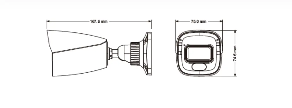 Caméra bullet TVT TD-7421TS3(AU/WR2) 2MP avec LED IR