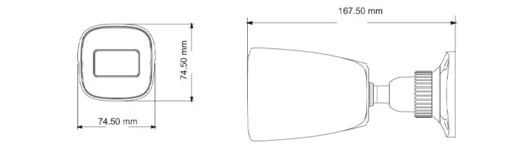 Caméra bullet TVT TD-7451AS2(D/AR2) 5MP avec LED IR