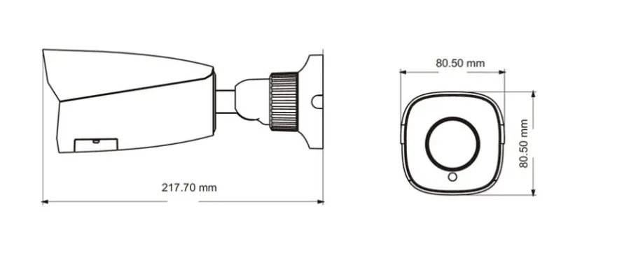 Caméra bullet TVT TD-7482AE1 8MP avec IR
