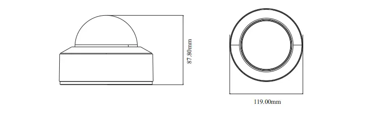 Caméra dôme IP TVT TD‑9581S4‑C 8 MP