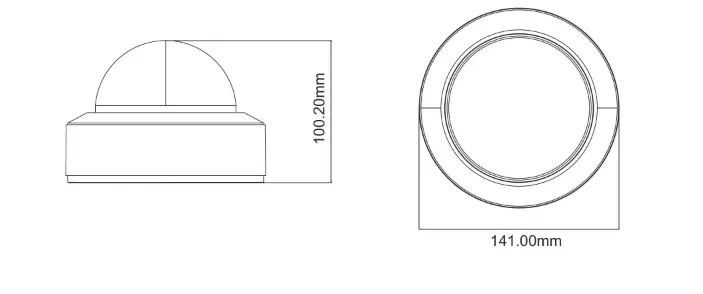 Caméra dôme TVT TD‑95A3E3B‑A 12 MP